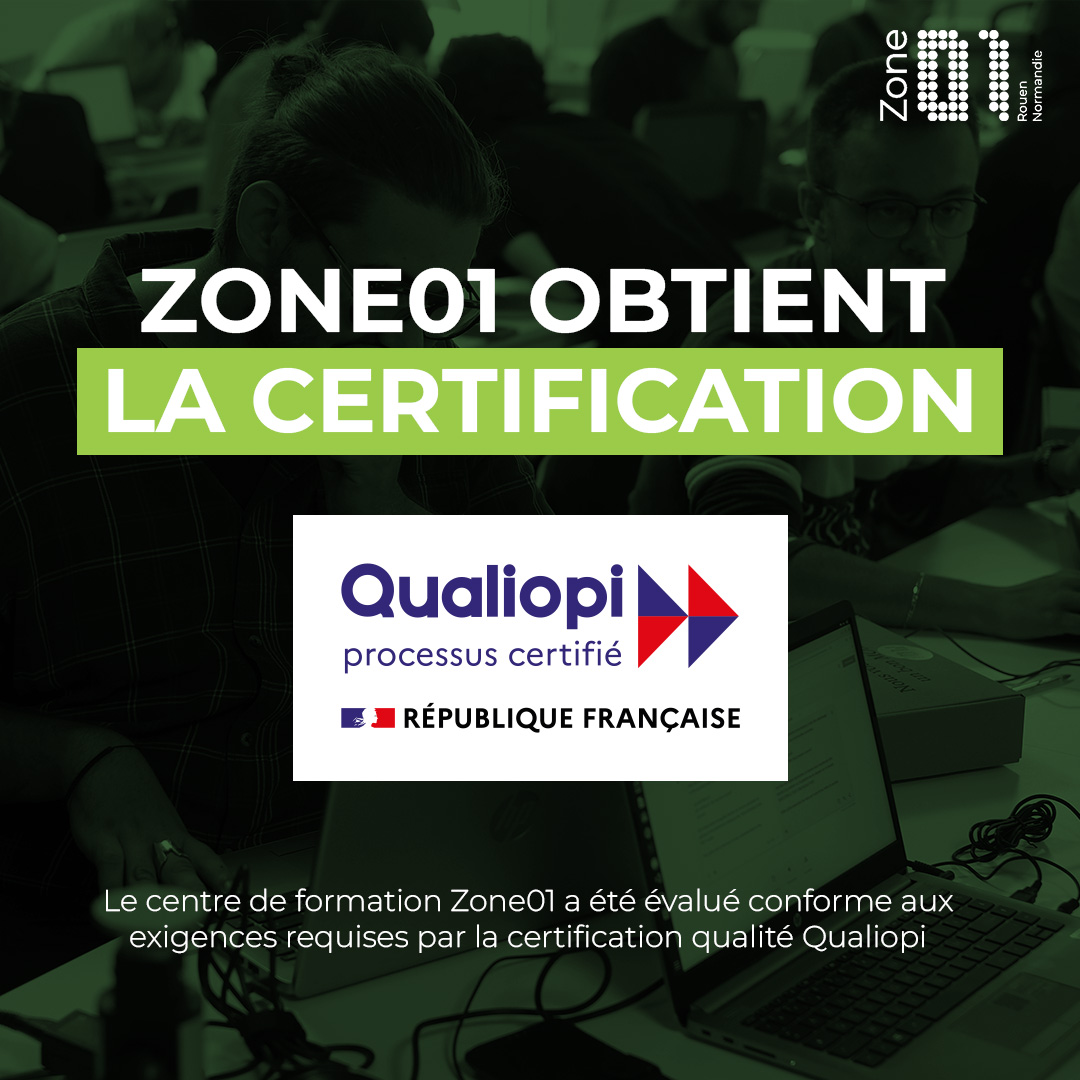 Zone01 obtient la certification Qualiopi